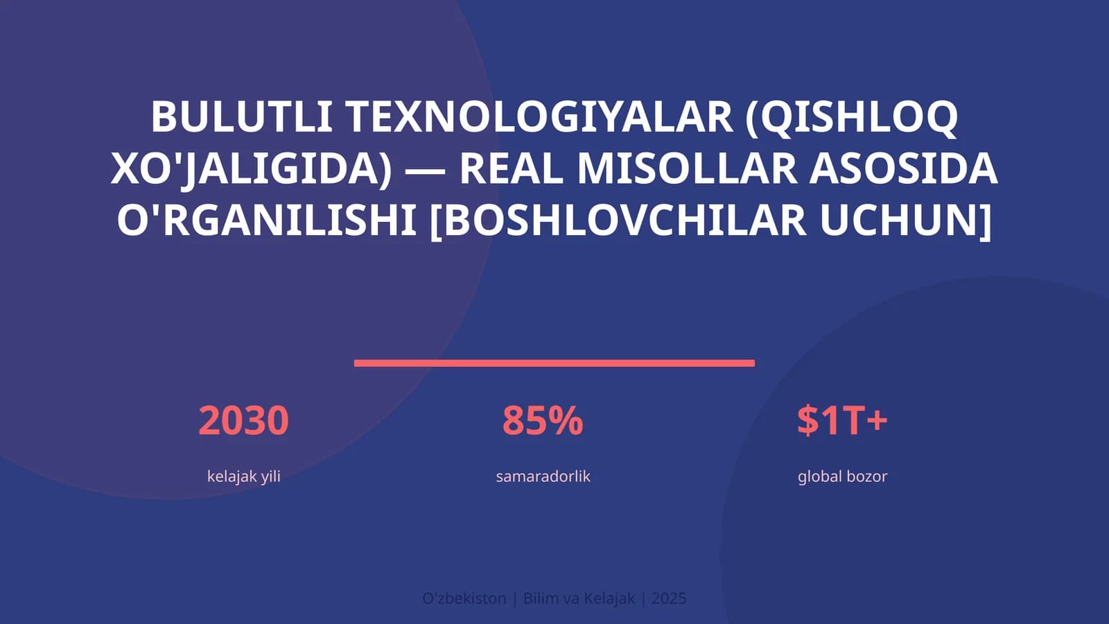 Bulutli texnologiyalar (qishloq xo'jaligida) — real misollar asosida o'rganilishi [boshlovchilar uchun]