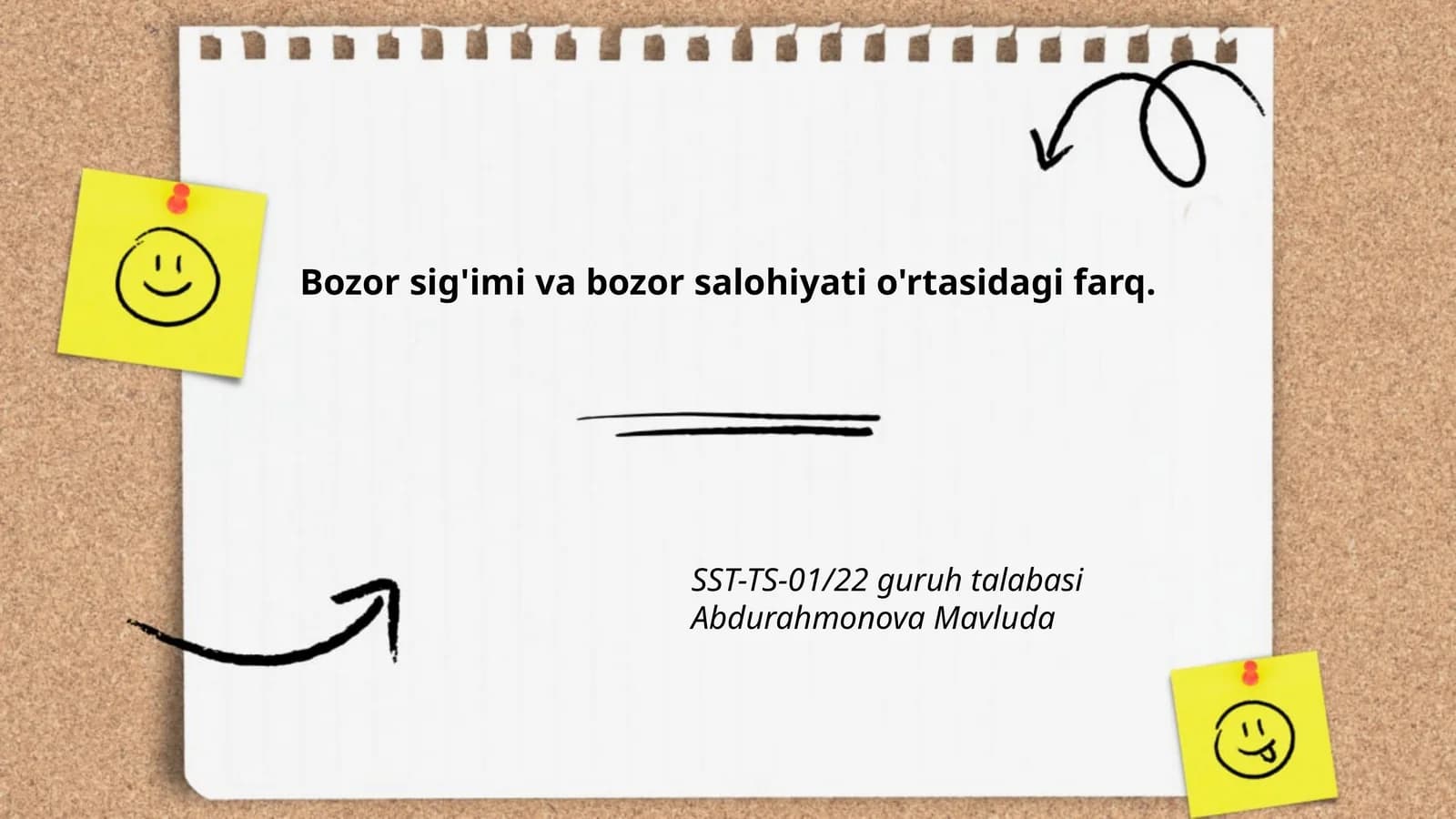 Bozor sig'imi va bozor salohiyati o'rtasidagi farq