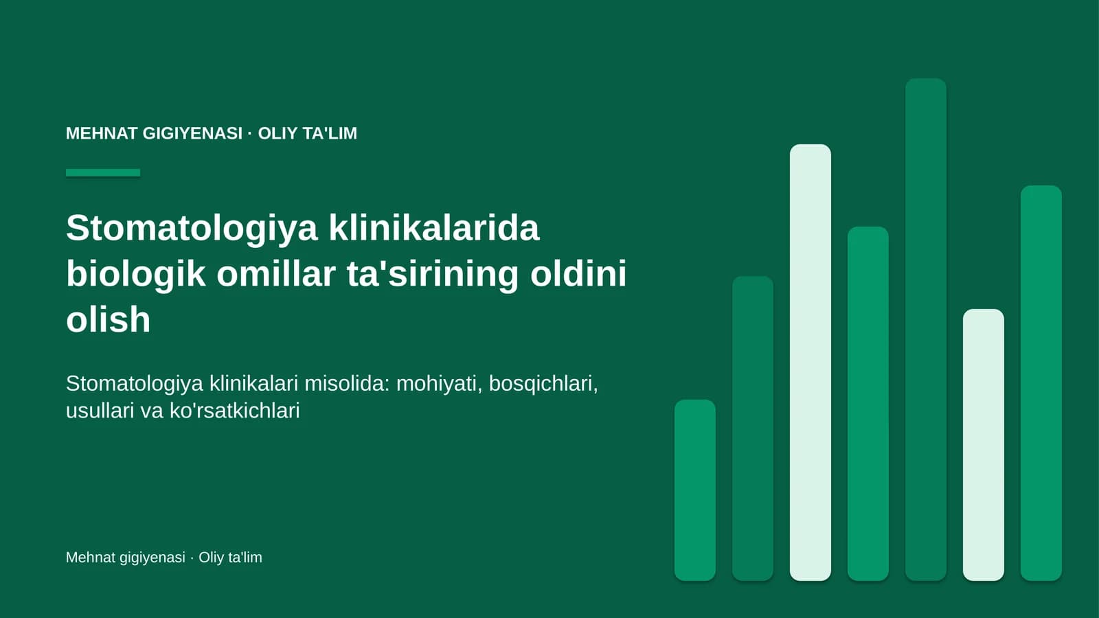 stomatologiya klinikalarida biologik omillar ta'sirining oldini olish 9250