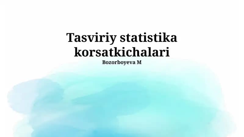 Tasviriy statistika korsatkichalari