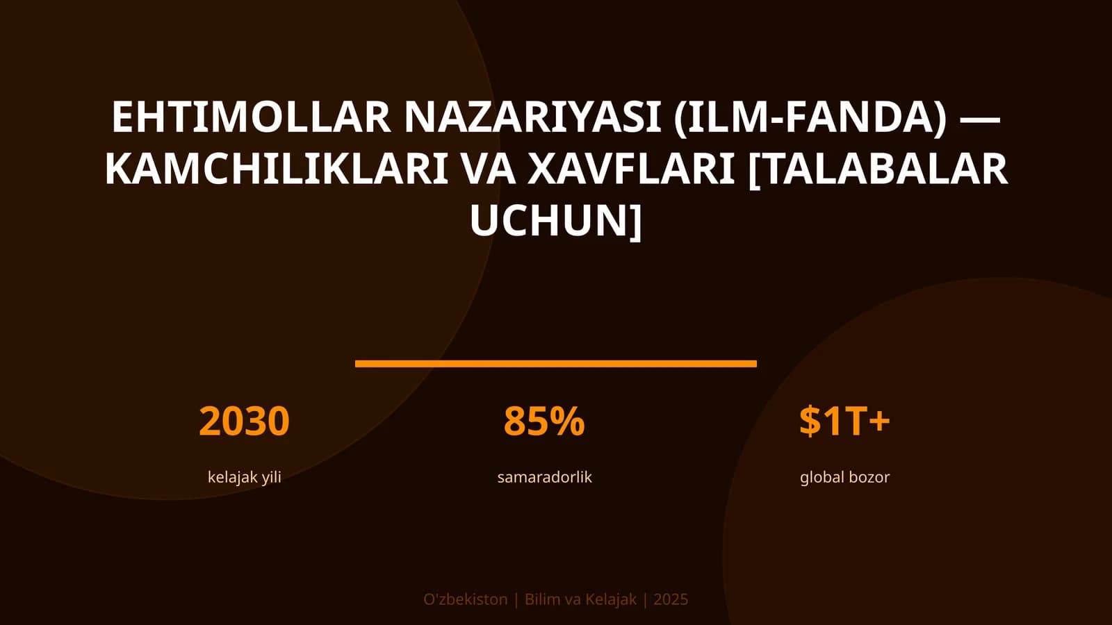 Ehtimollar nazariyasi (ilm-fanda) — kamchiliklari va xavflari [talabalar uchun]