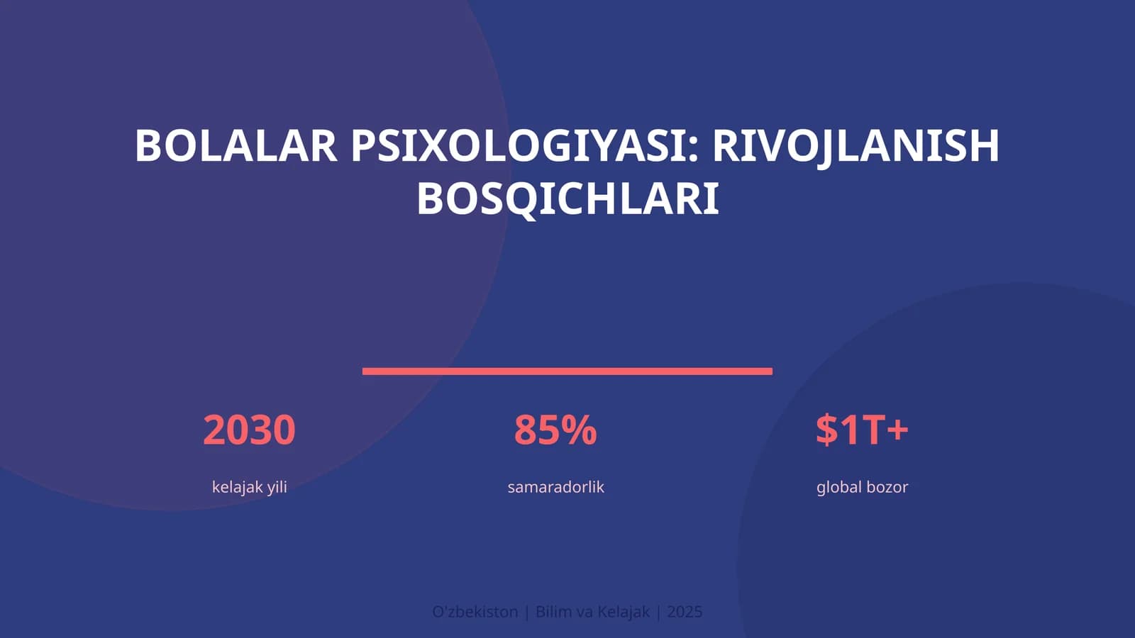 Bolalar psixologiyasi: rivojlanish bosqichlari