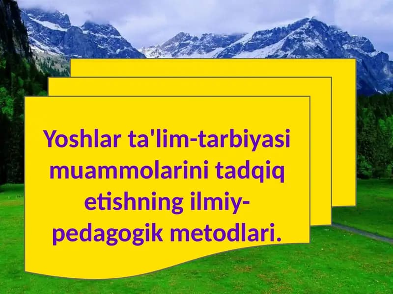 Pedagogik kuzatish metodi