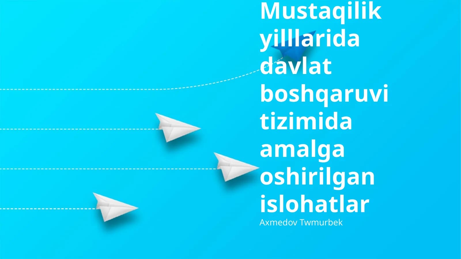 Mustaqilik yillarida davlat boshqaruvi tizimida amalga oshirilgan islohatlar