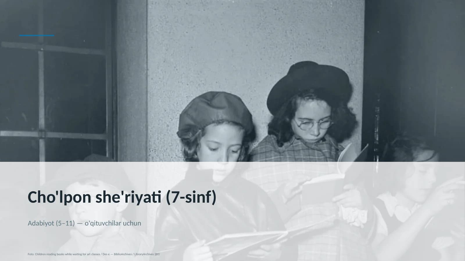 Cho'lpon she'riyati (7-sinf)