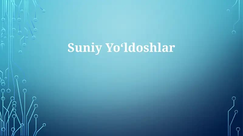 Sun'iy Yo'ldoshlar