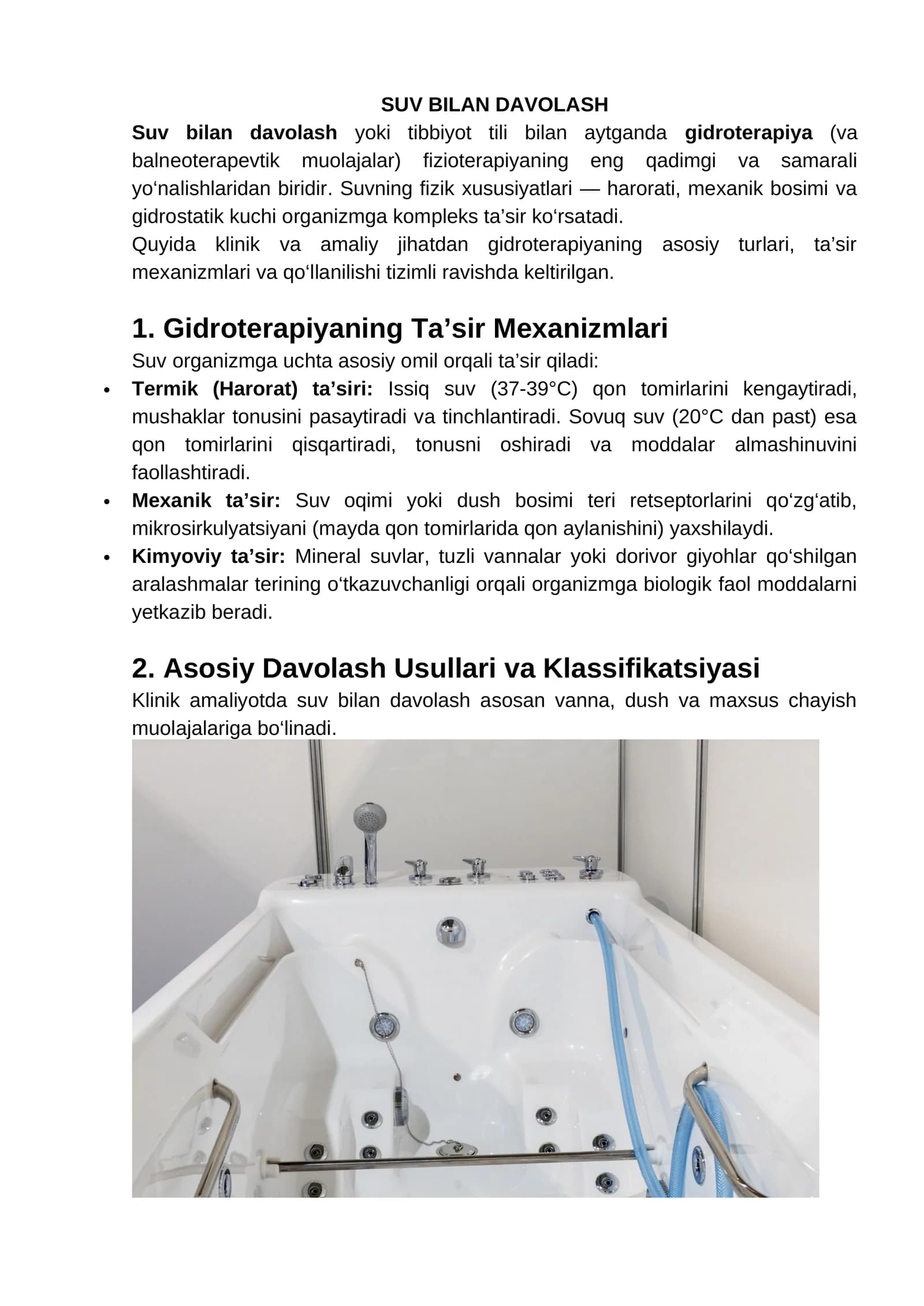 Suv bilan davolash