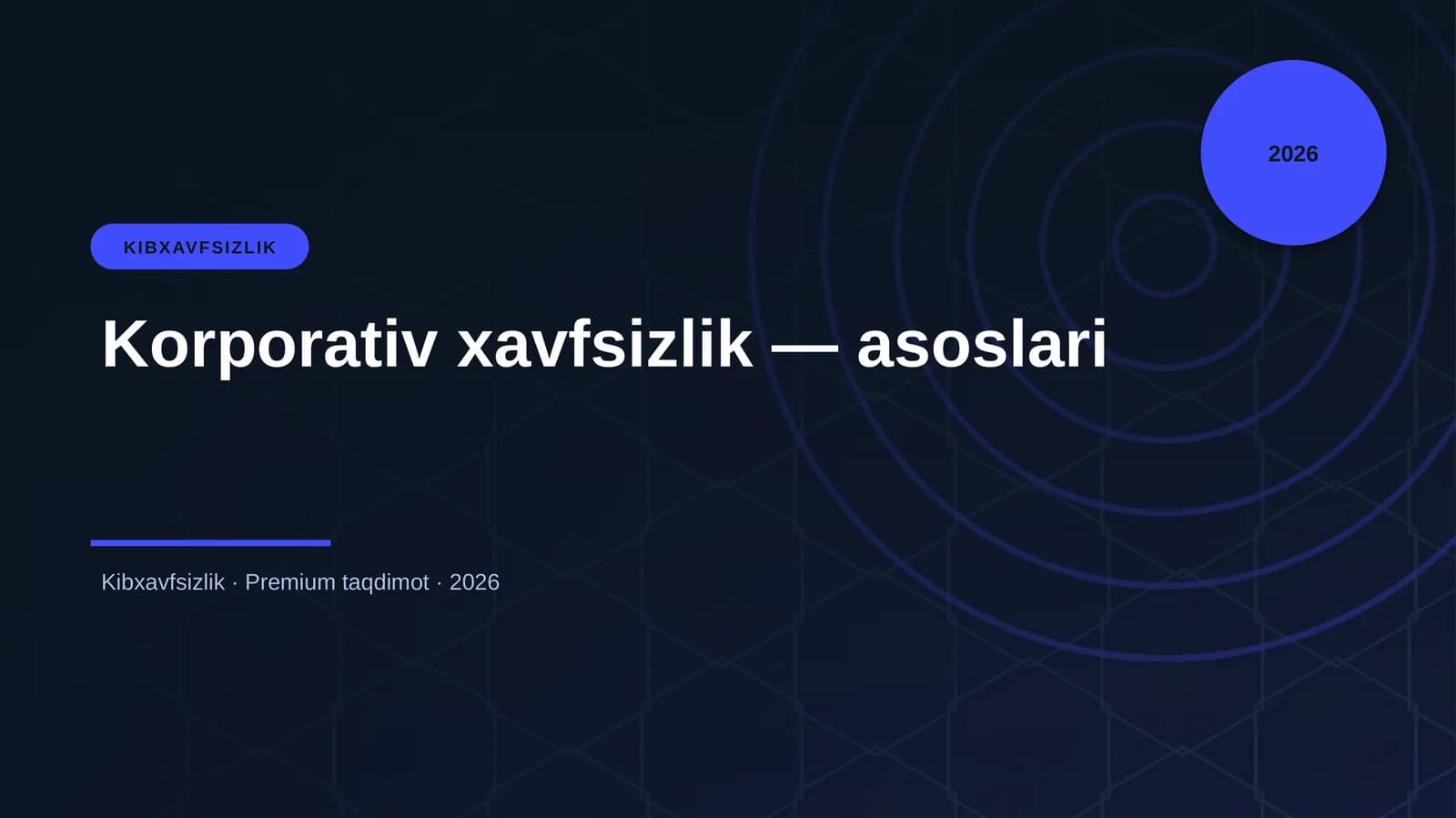 Korporativ xavfsizlik — asoslari