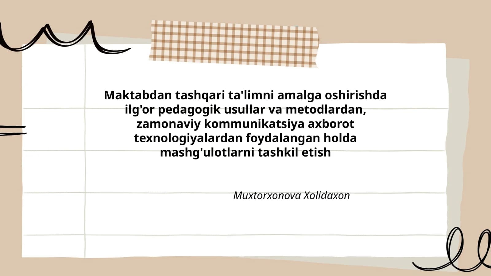 Muxtorxonova Xolidaxon