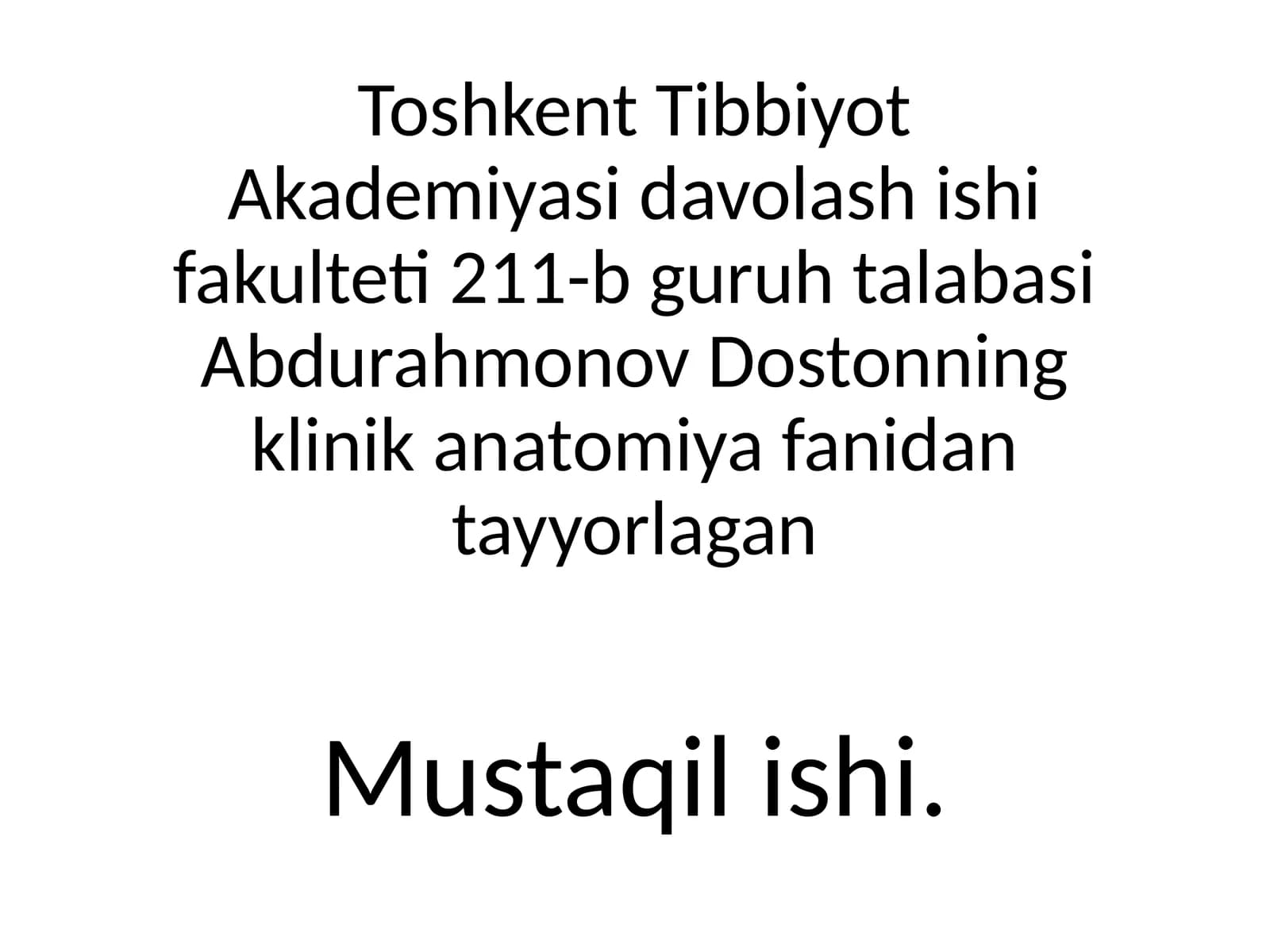 klinik anatomiya xirurgik ishlov