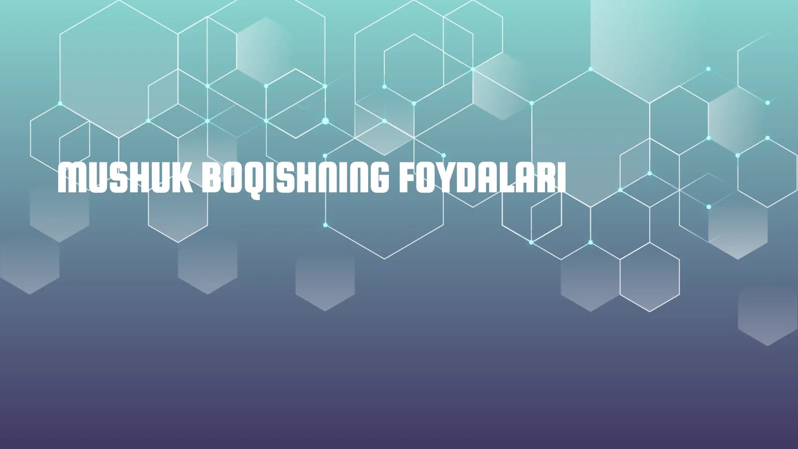 Mushuk Boqishning Foydalari