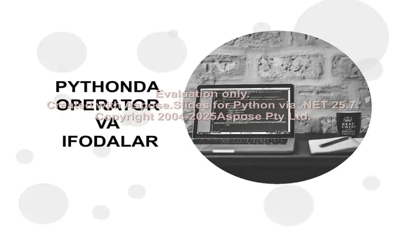 Pythonda operator va ifodalar