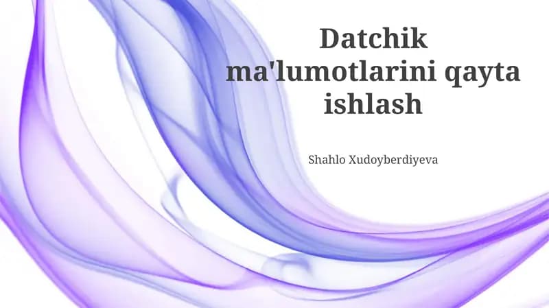 Ma'lumotlar vizuallashtirish