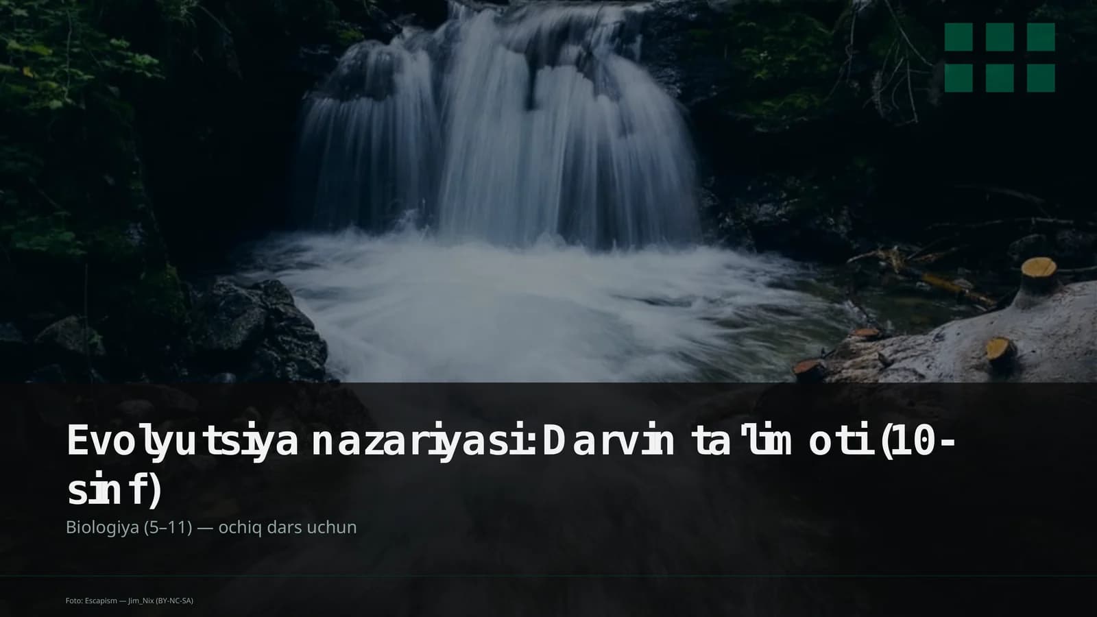 Evolyutsiya nazariyasi: Darvin ta'limoti (10-sinf)