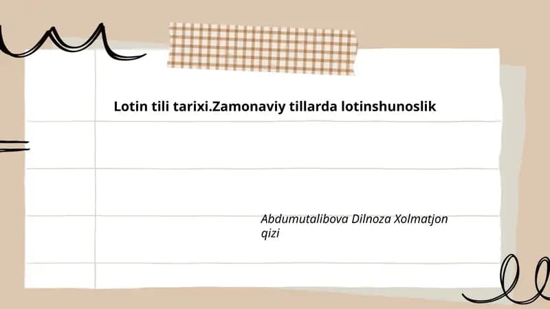 Lotin tili tarixi