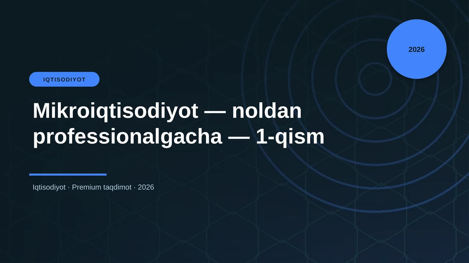 Mikroiqtisodiyot — noldan professionalgacha — 1-qism