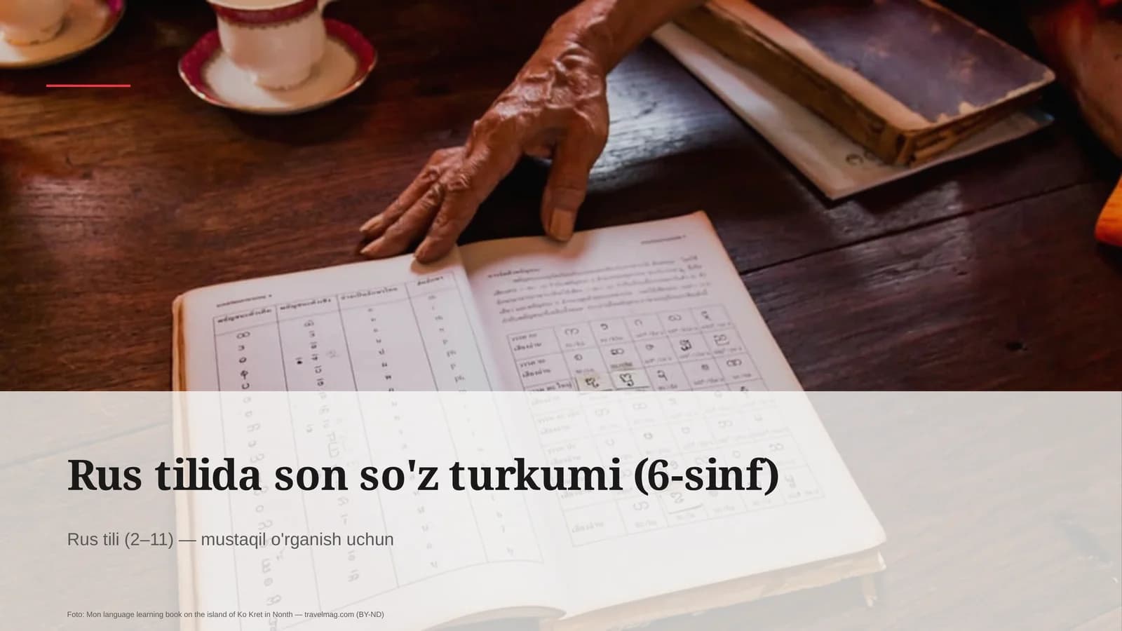 Rus tilida son so'z turkumi (6-sinf)