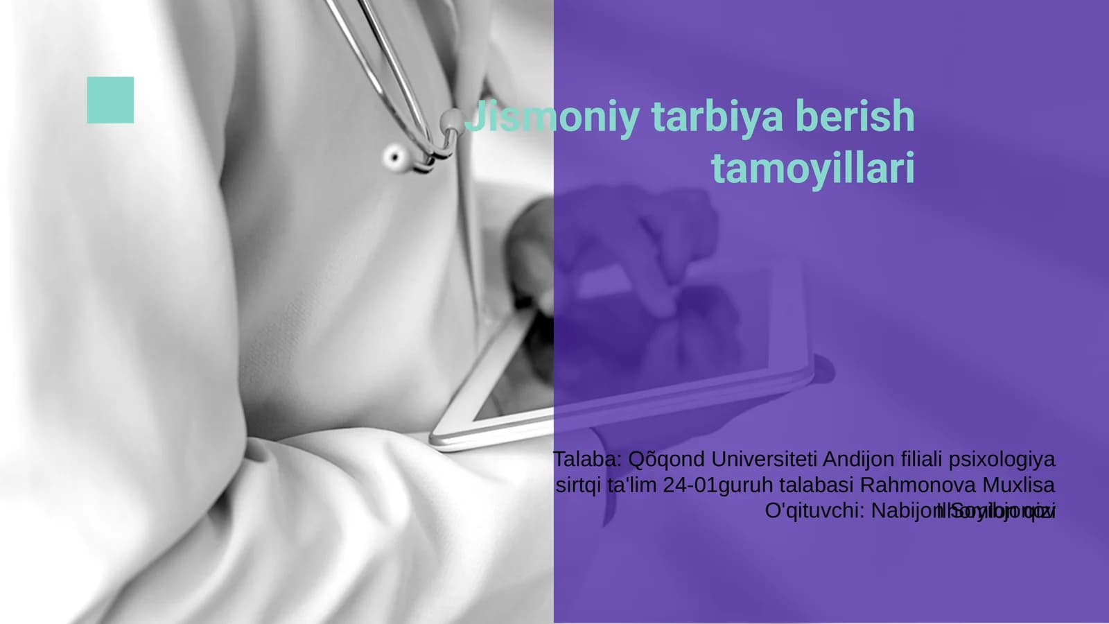 Jismoniy tarbiya berish tamoyillari