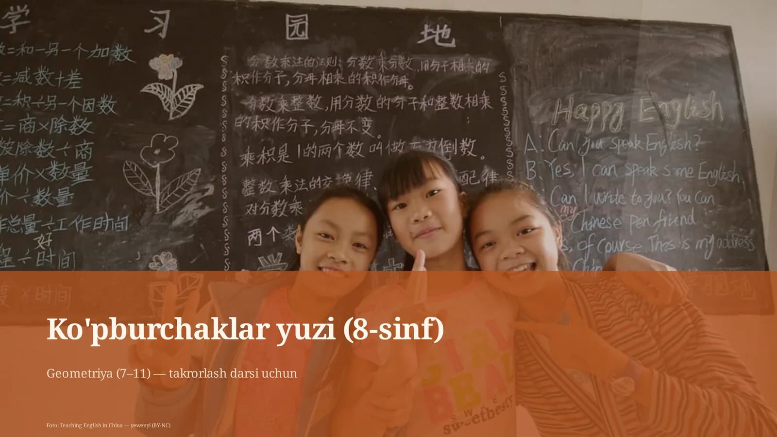 Ko'pburchaklar yuzi (8-sinf)