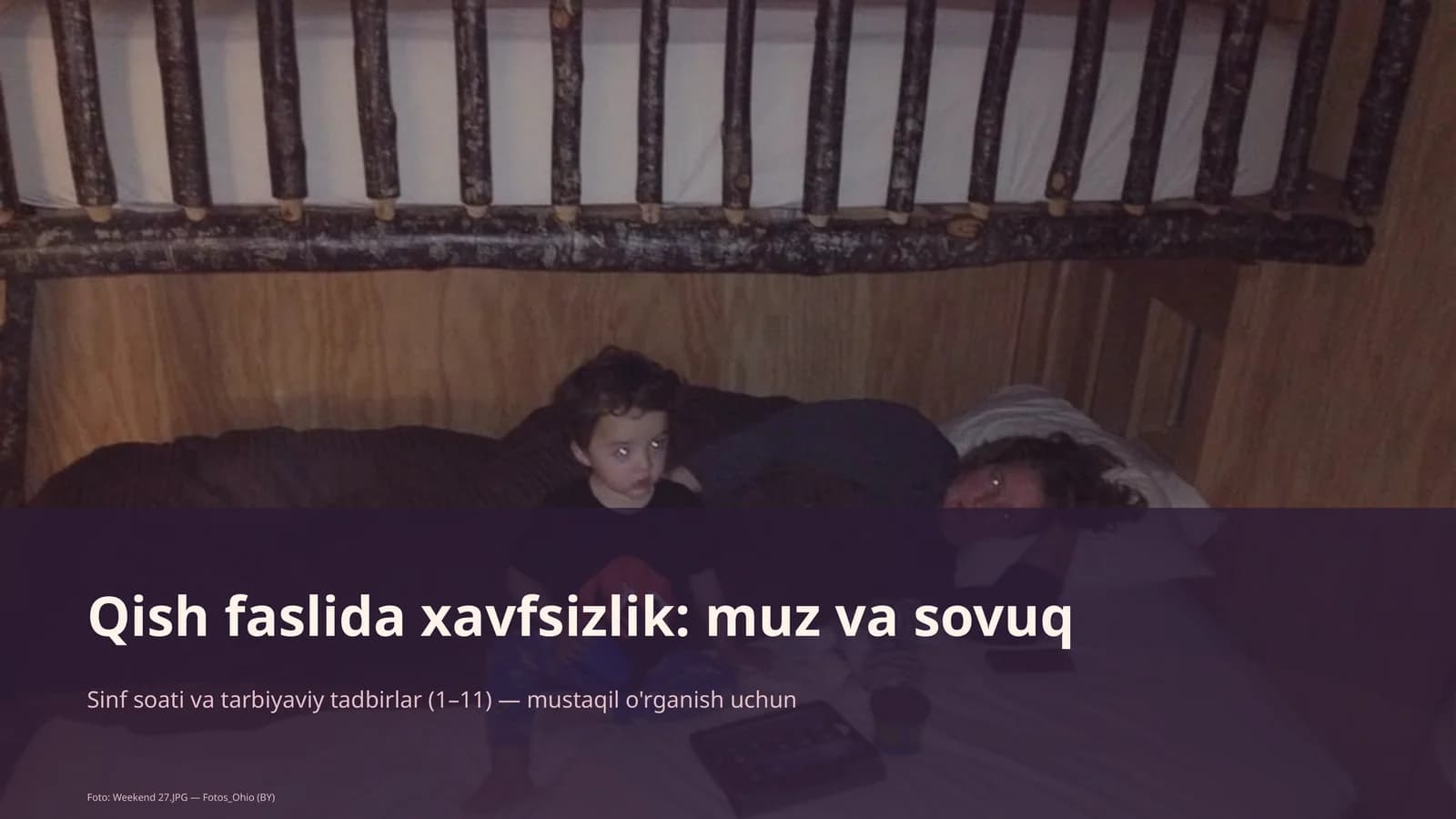 Qish faslida xavfsizlik: muz va sovuq