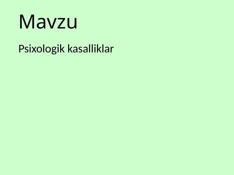 Psixologik kasalliklar