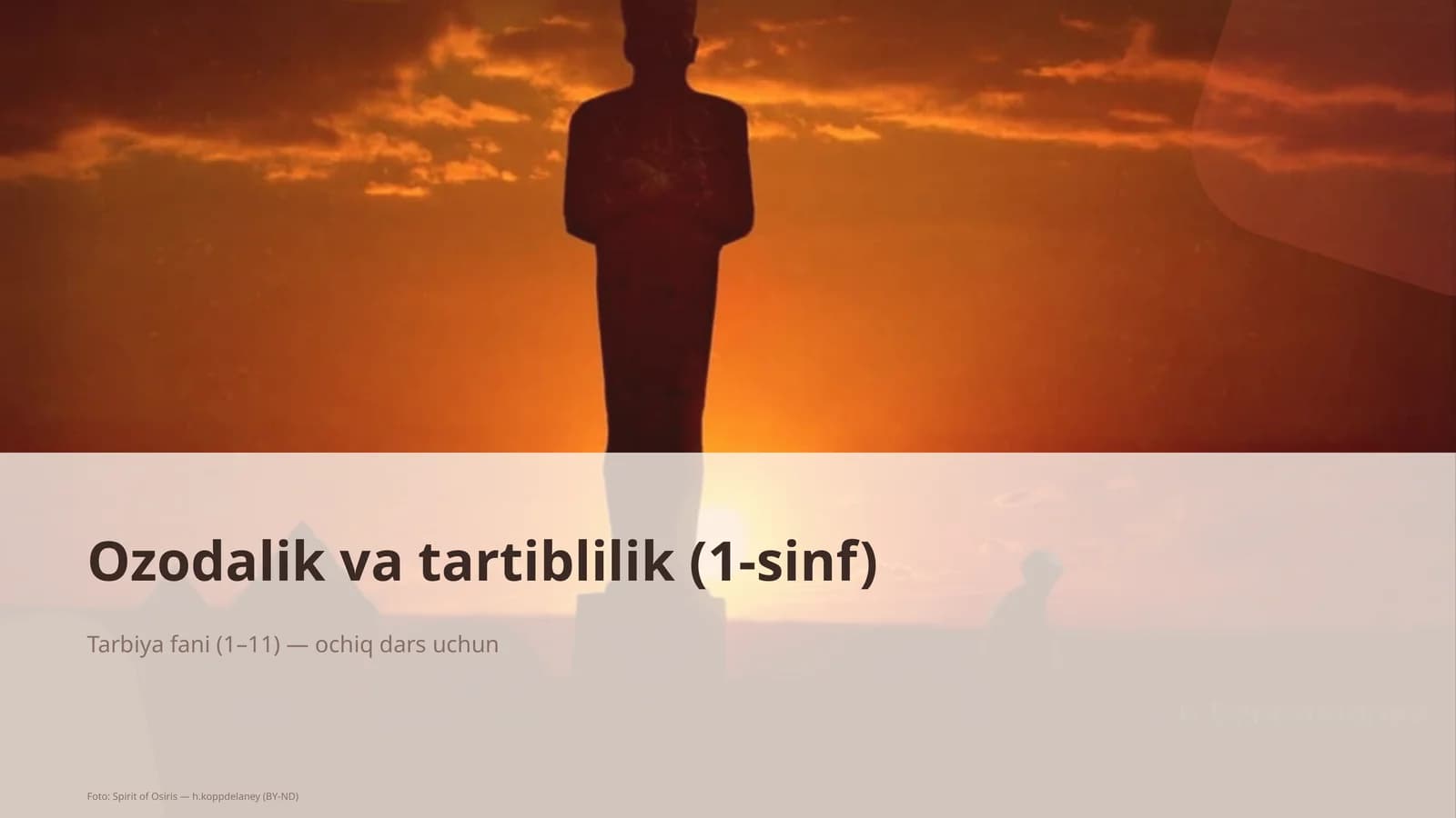 Ozodalik va tartiblilik (1-sinf)