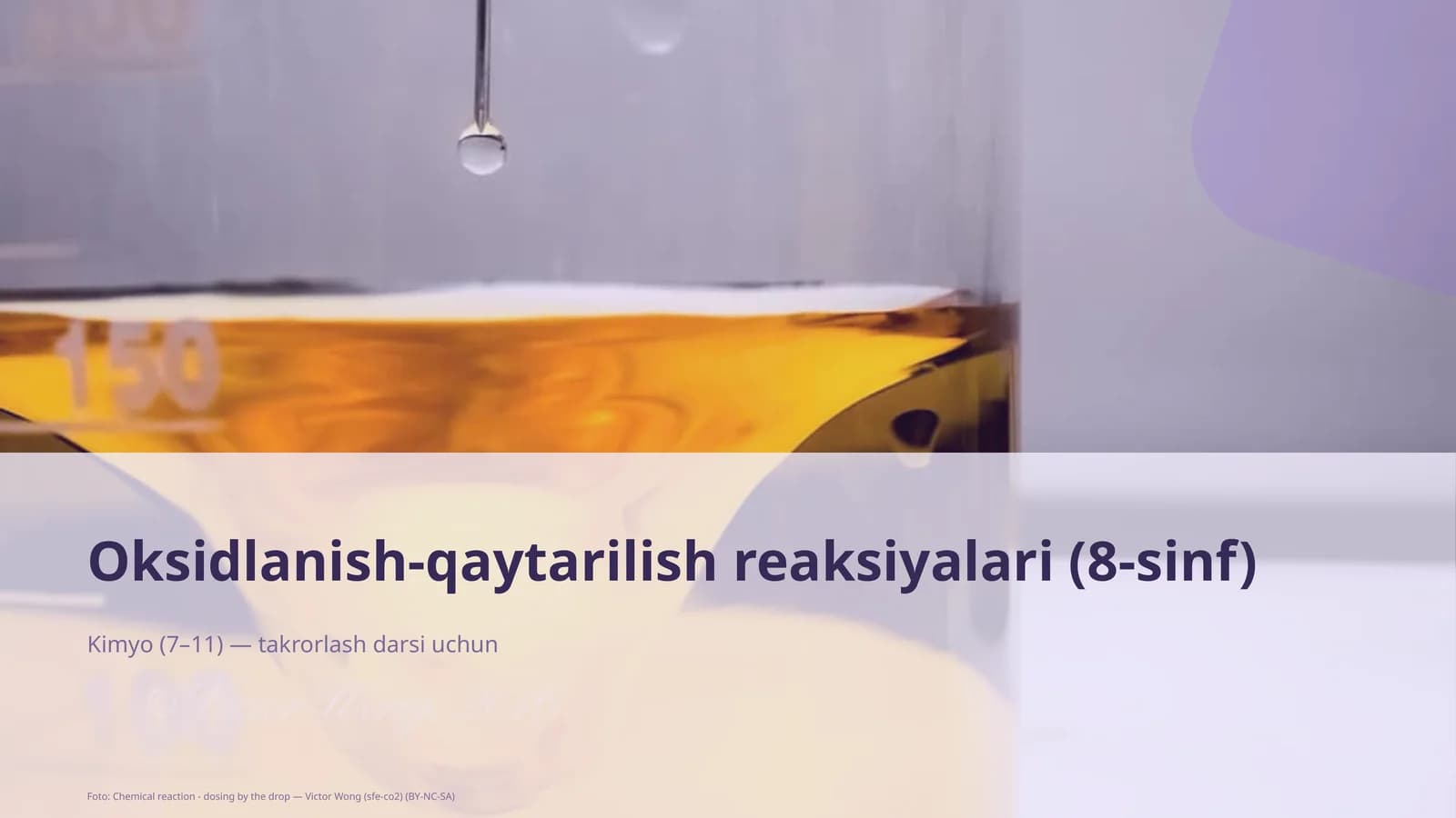 Oksidlanish-qaytarilish reaksiyalari (8-sinf)