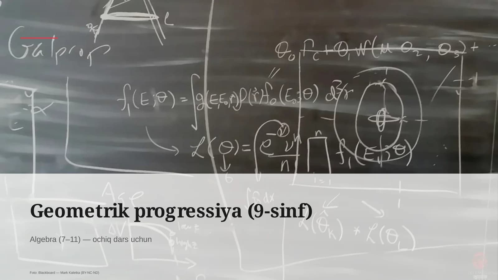 Geometrik progressiya (9-sinf)