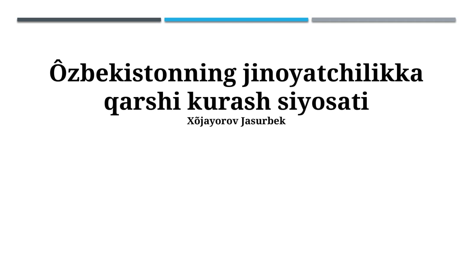 Jinoyatchilikka qarshi kurash siyosati