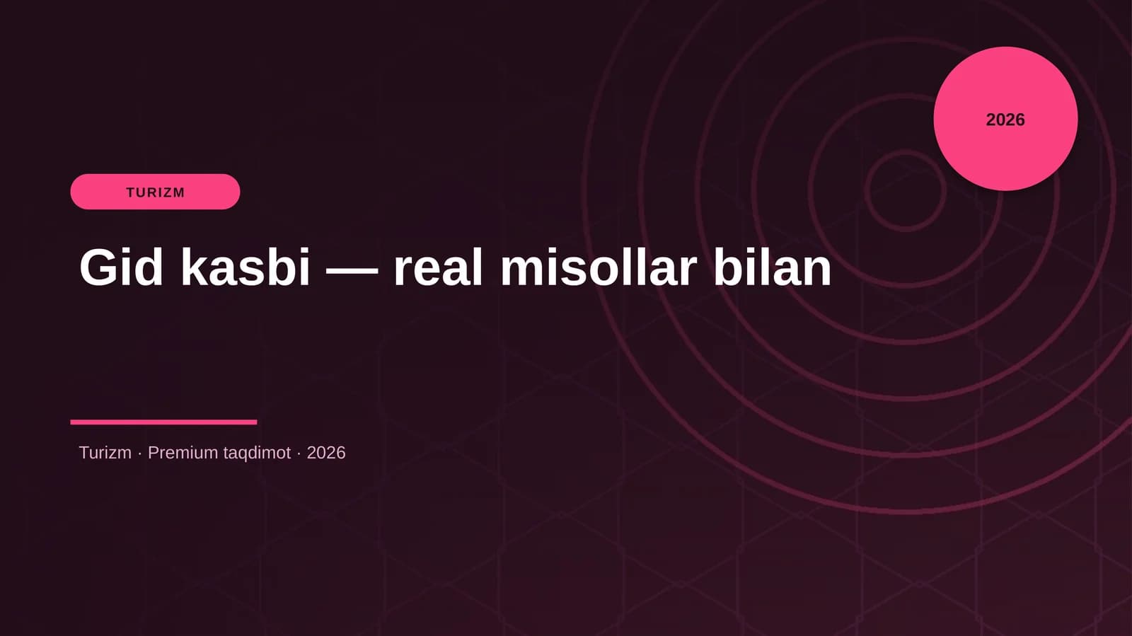 Gid kasbi — real misollar bilan