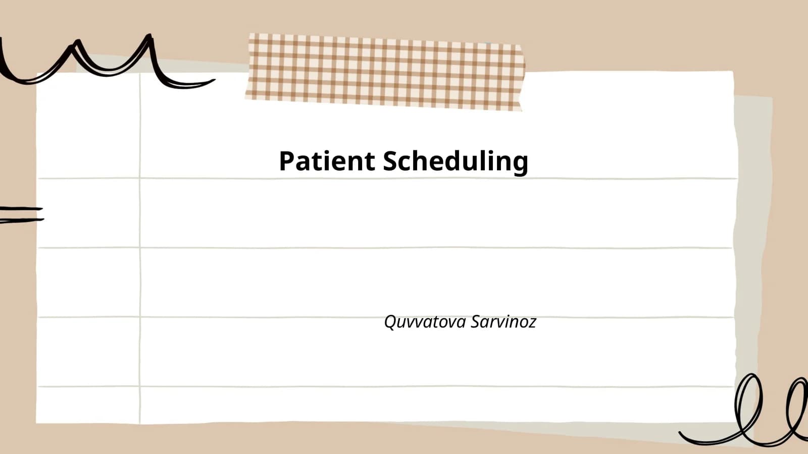Patient Scheduling
