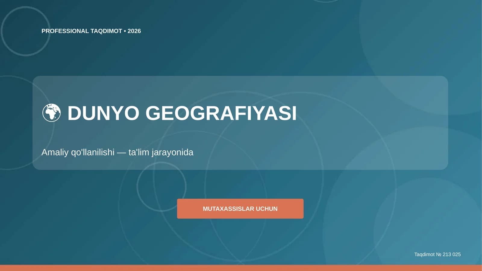 DUNYO GEOGRAFIYASI