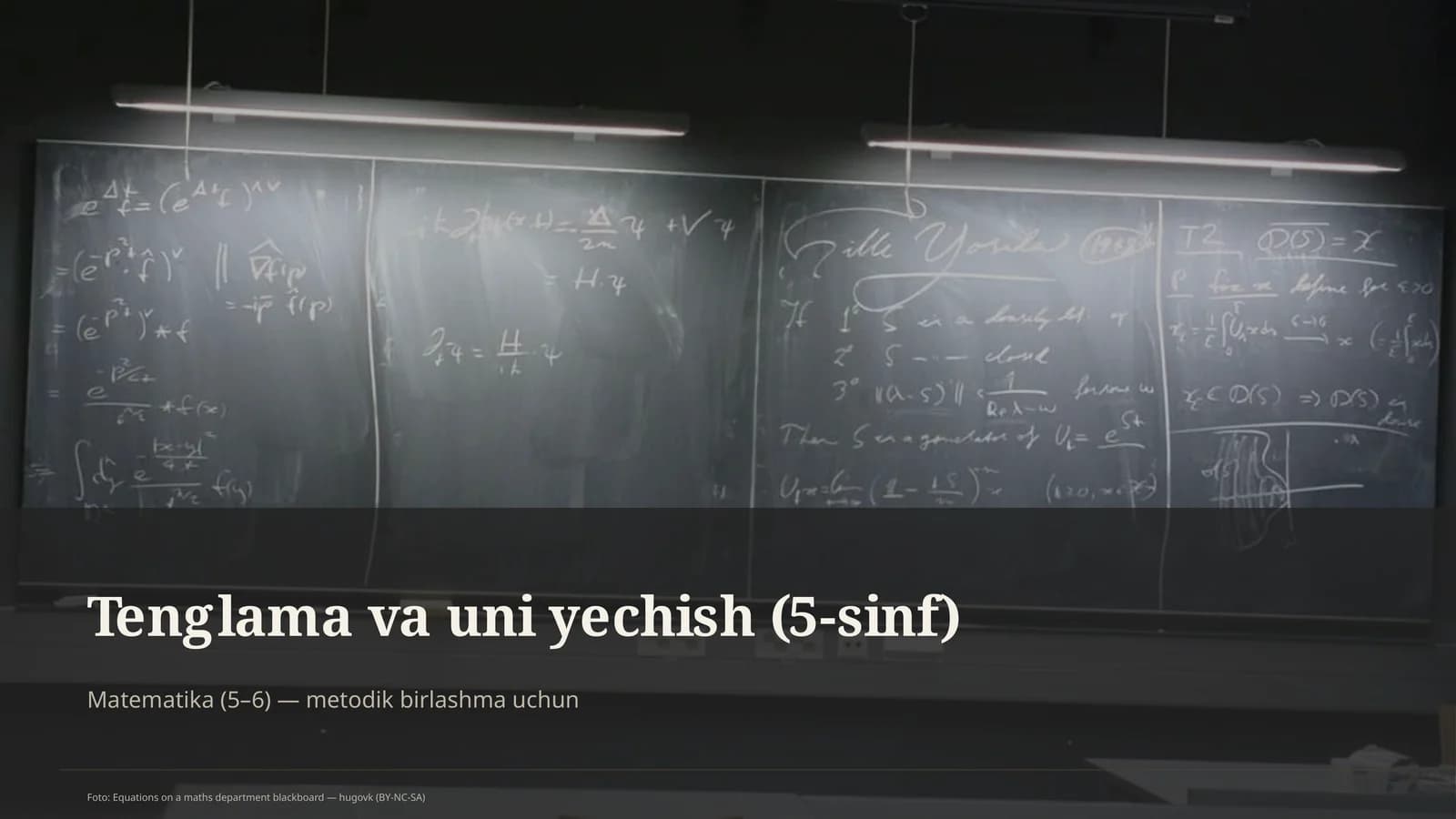 Tenglama va uni yechish (5-sinf)
