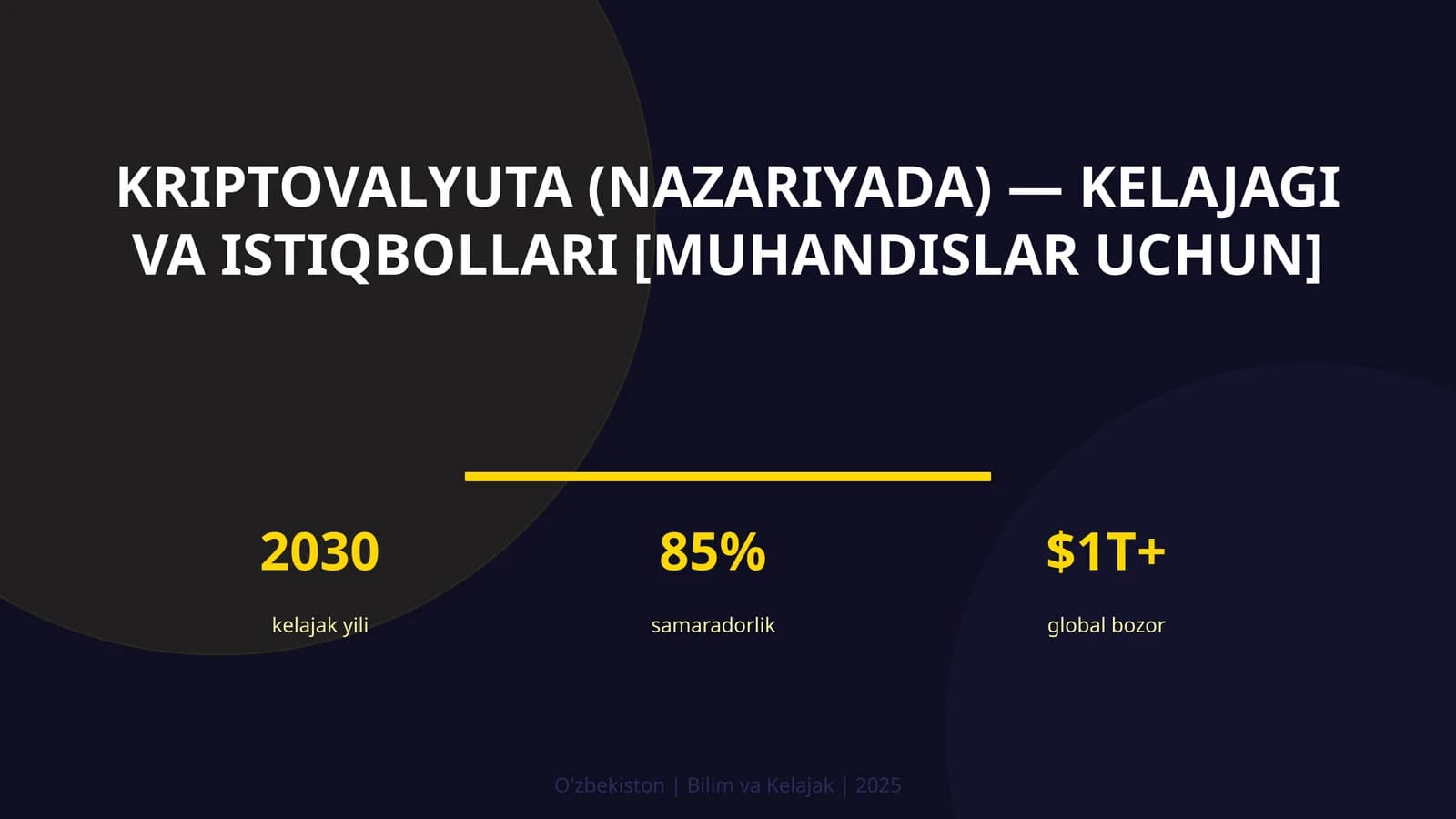 Kriptovalyuta (nazariyada) — kelajagi va istiqbollari [muhandislar uchun]
