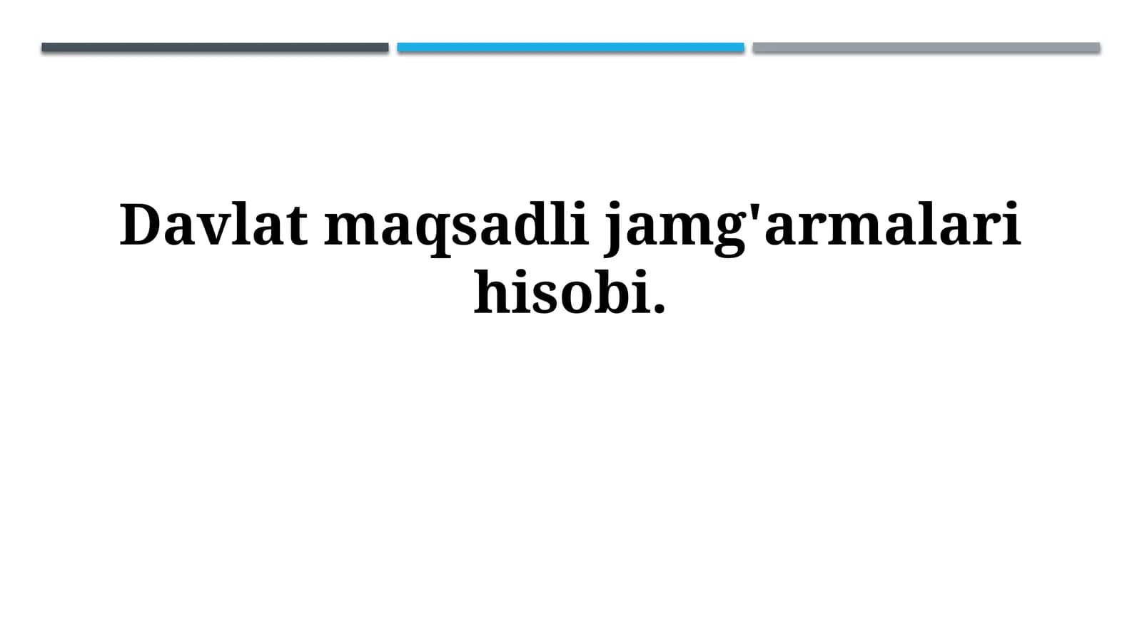 Davlat maqsadli jamg'armalari hisobi