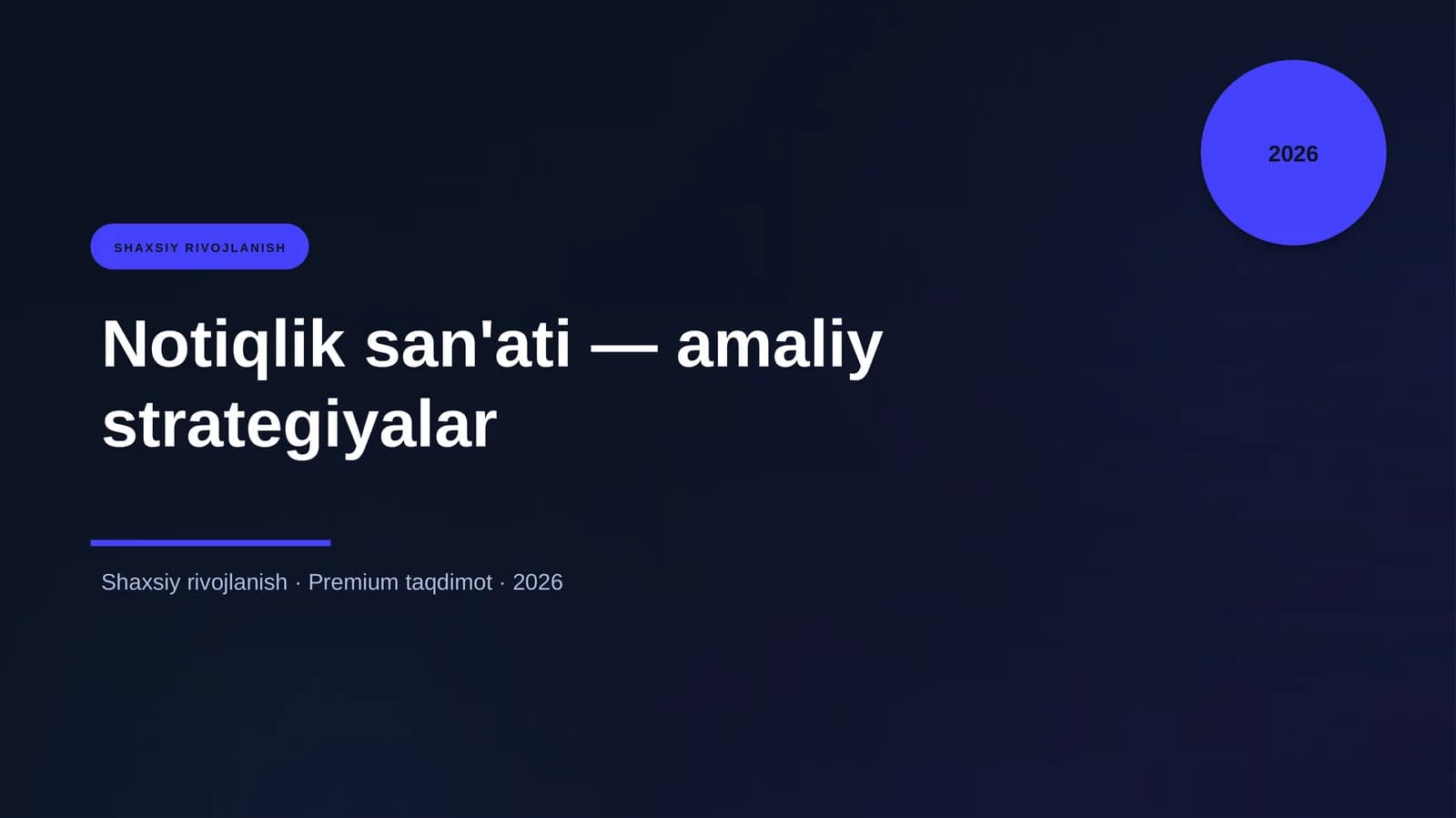 Notiqlik san'ati — amaliy strategiyalar