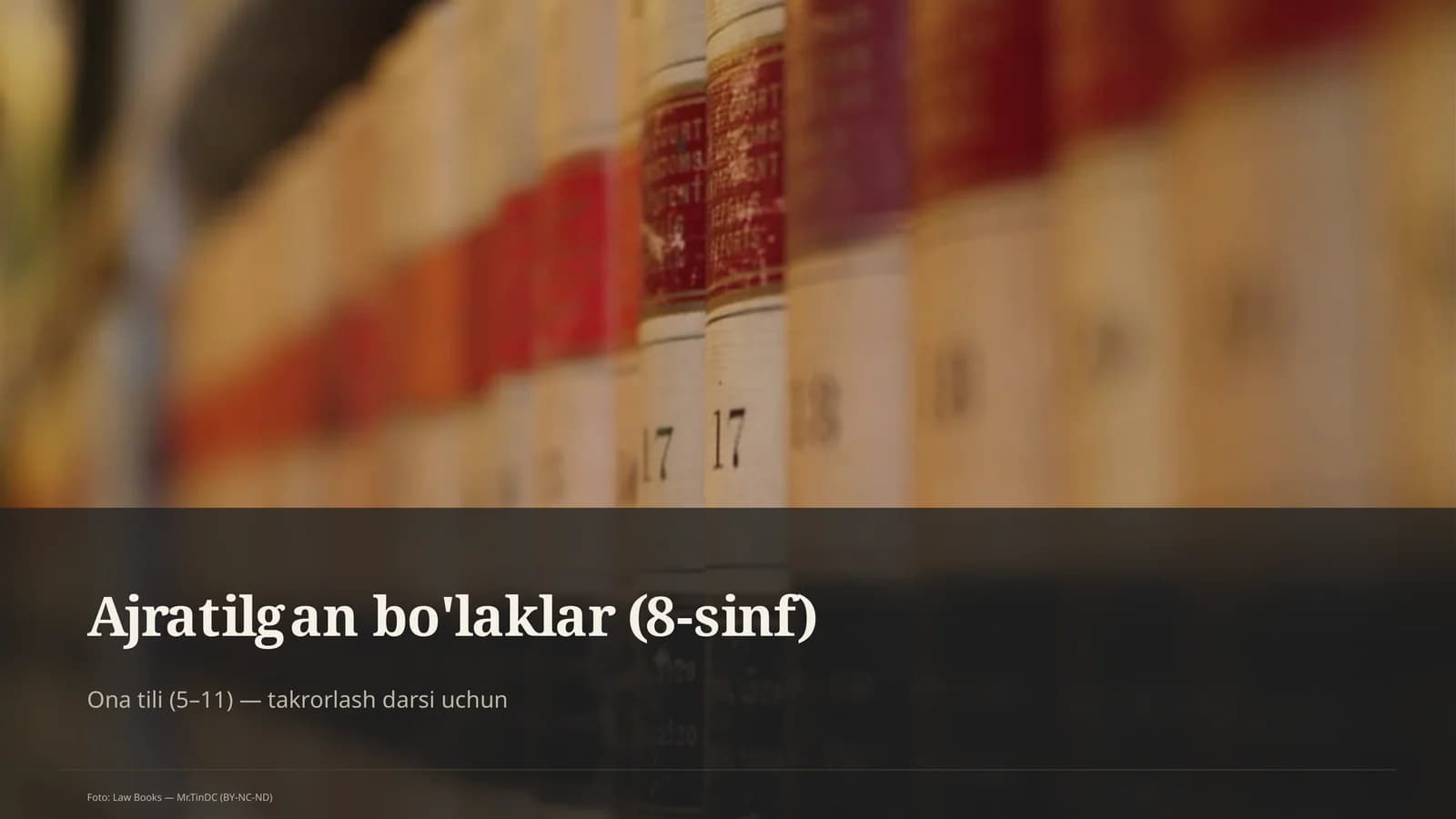 Ajratilgan bo'laklar (8-sinf)