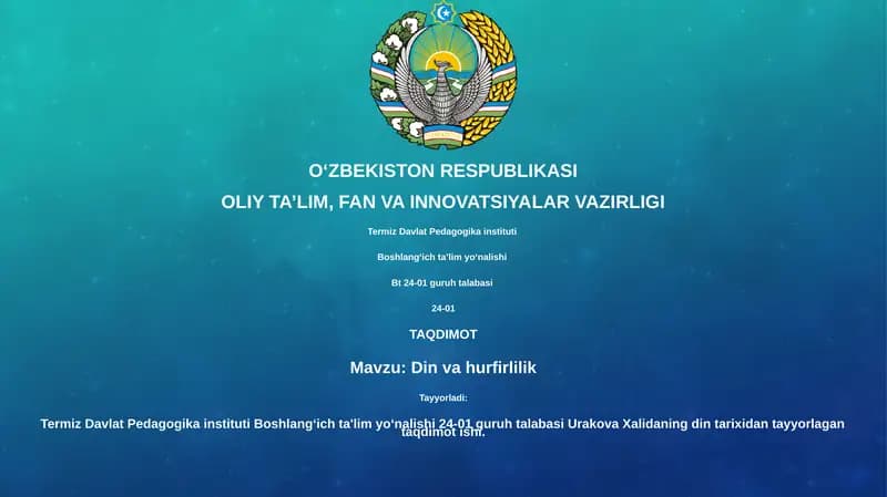 Din va hurfirlilik