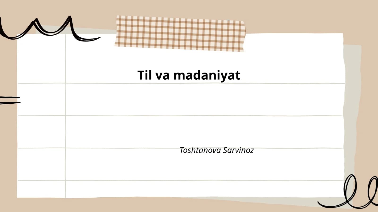 Til va madaniyat