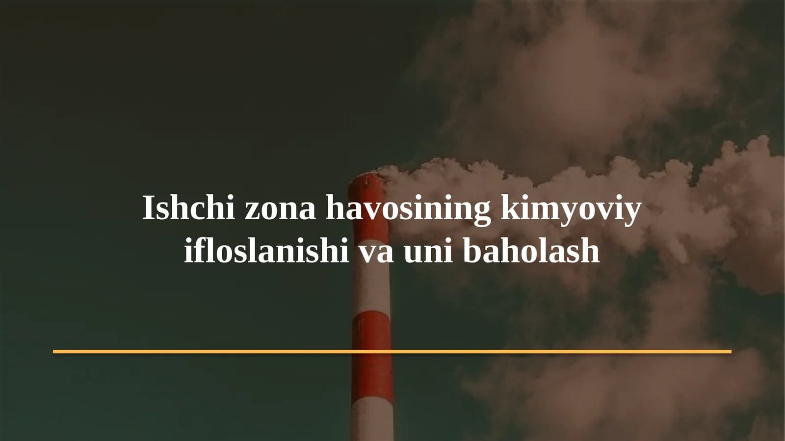 Gigiyena. Tibbiy ekologiya · Amaliy mashg'ulot № 26