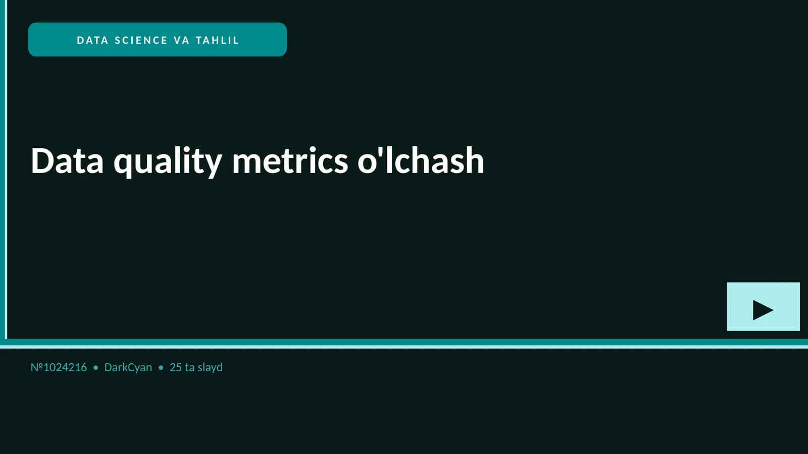 DATA SCIENCE VA TAHLIL