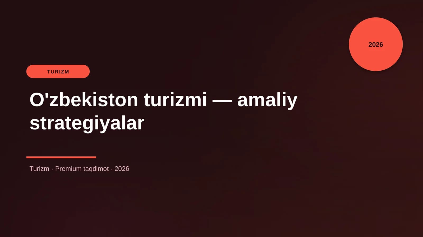 O'zbekiston turizmi — amaliy strategiyalar