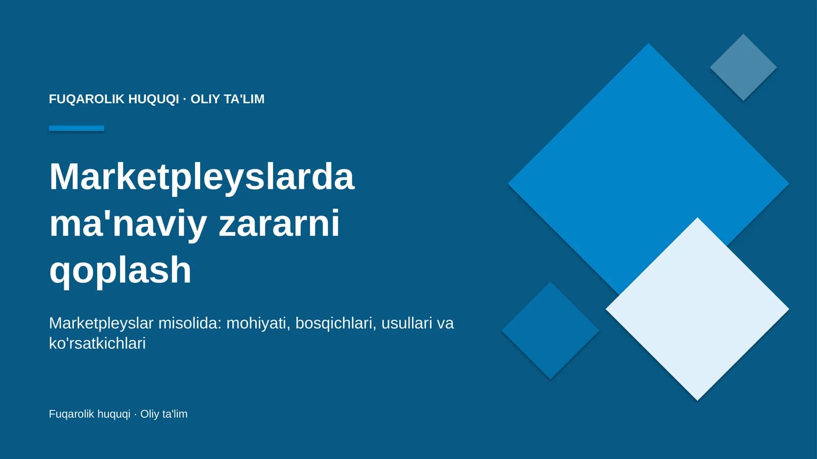 marketpleyslarda ma'naviy zararni qoplash 3277