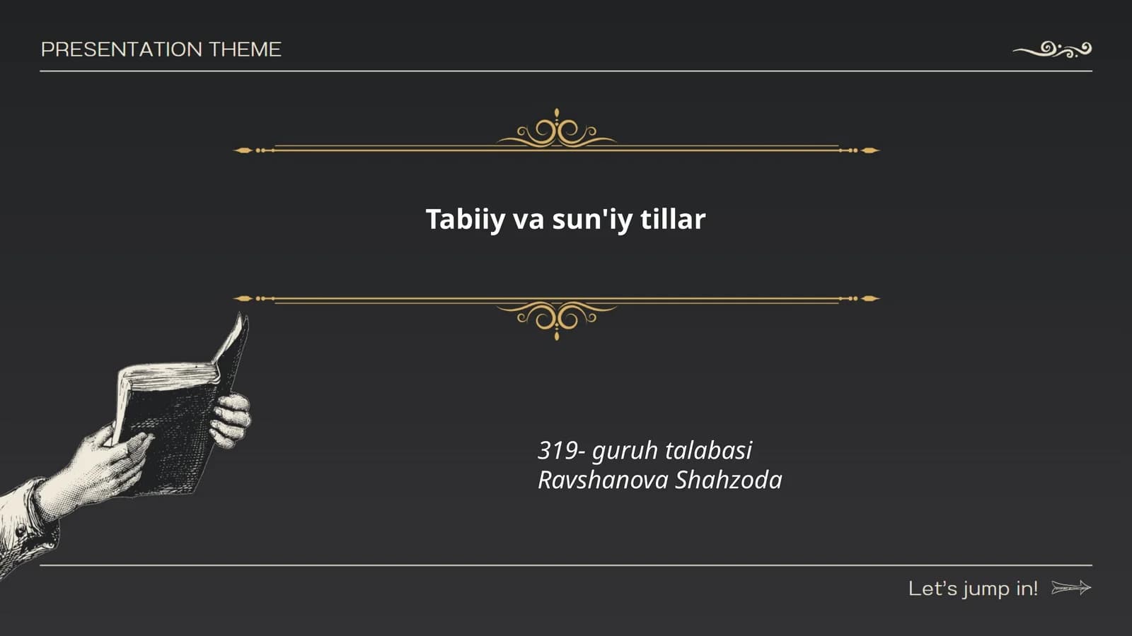 Tabiiy va sun'iy tillar