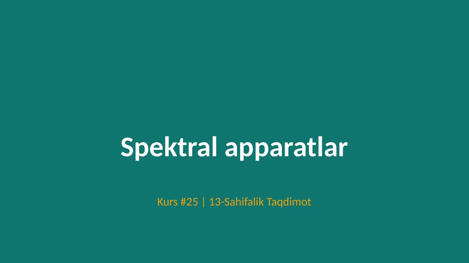 Spektral apparatlar