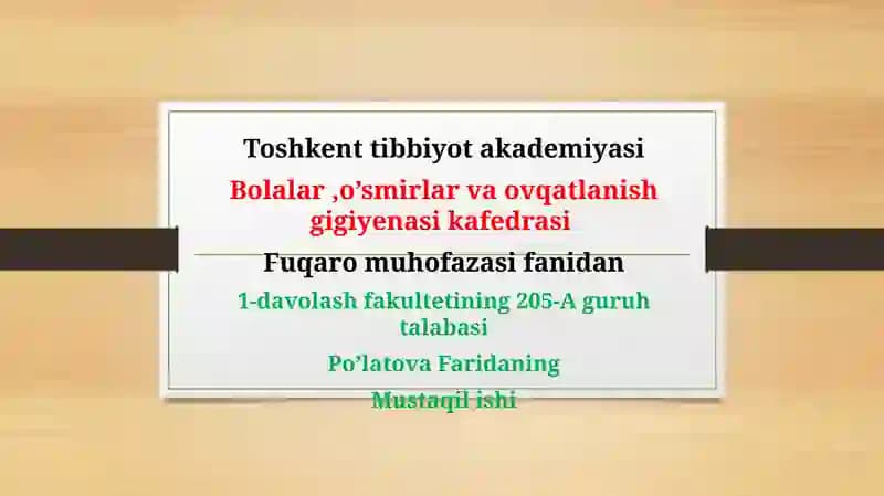 SHAXSIY HIMOYA VOSITALARI, MAXSUS HIMOYA VOSITALARI, SHAXSIYTIBBIY VOSITALARI VA ULARDAN FOYDALANISH