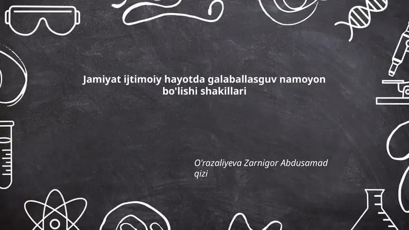 Iqtisodiy globallashuv va jamiyat hayotiga ta'siri
