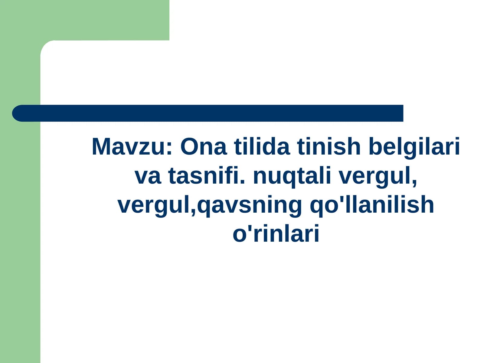Davr milliy til milliy ma’naviyat mushtarakligi