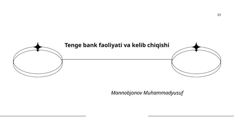 Tenge bank faoliyati va kelib chiqishi