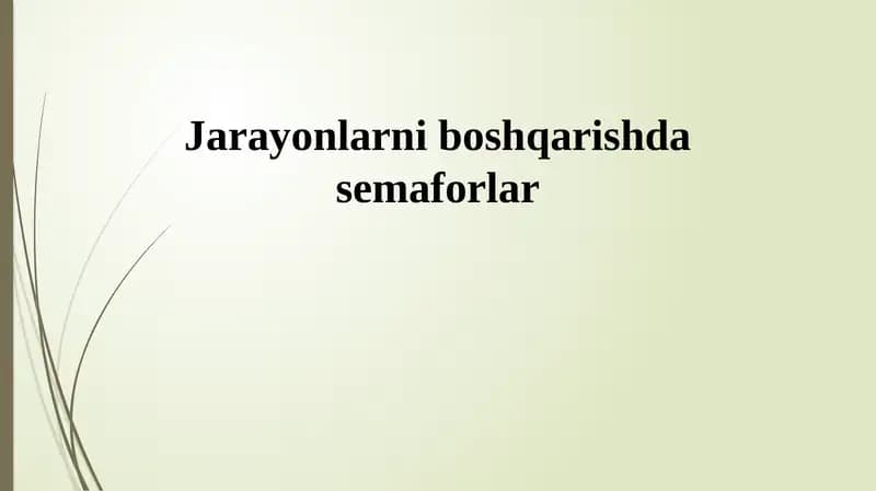 Semaforlar